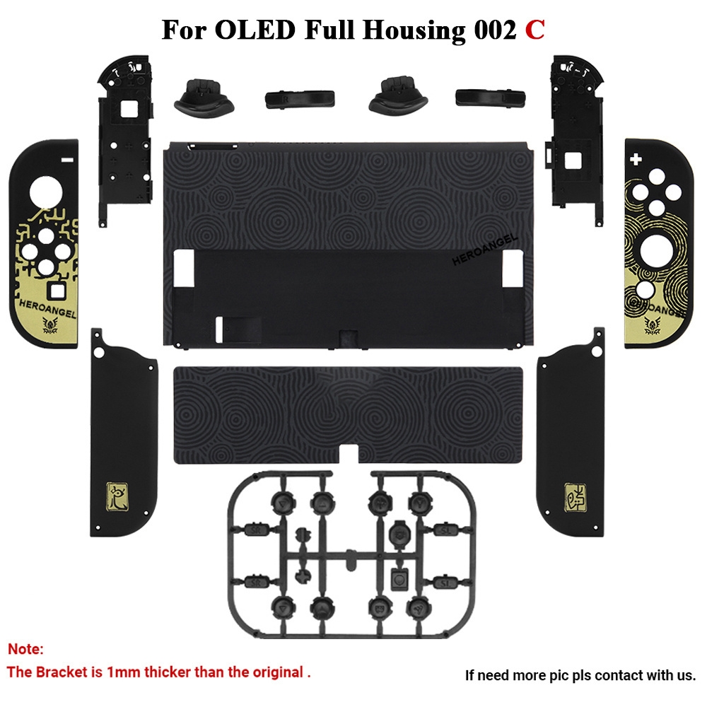 DIY Parts Portable Replacement Shell for Nintendo Switch Oled Back Cover & Joy-con Case Repair Housing Case Accessories