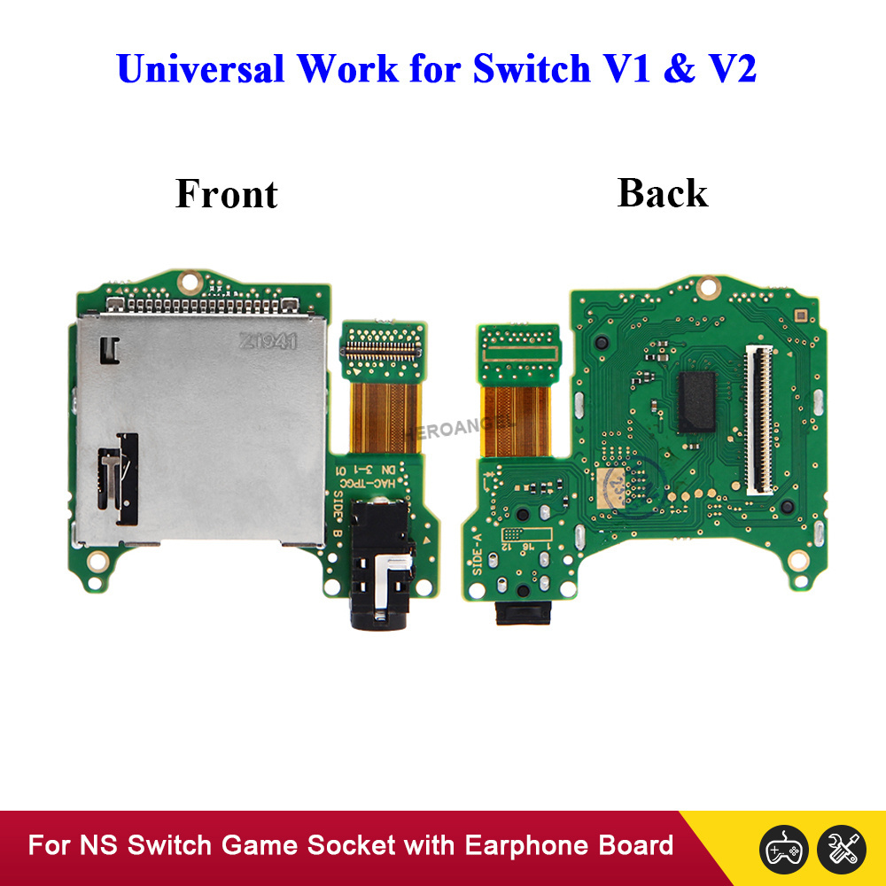 New V1 V2 General Version with Earphone Board Game Socket For Nintendo Switch Card Slot Reader Game Cartridge For NS Switch