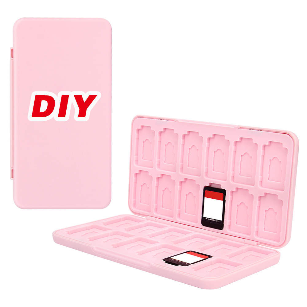 DIY Pattern 24 Game Card Storage Box Hard Shell Protective Card Holder Case for Nintendo Switch / Switch lite