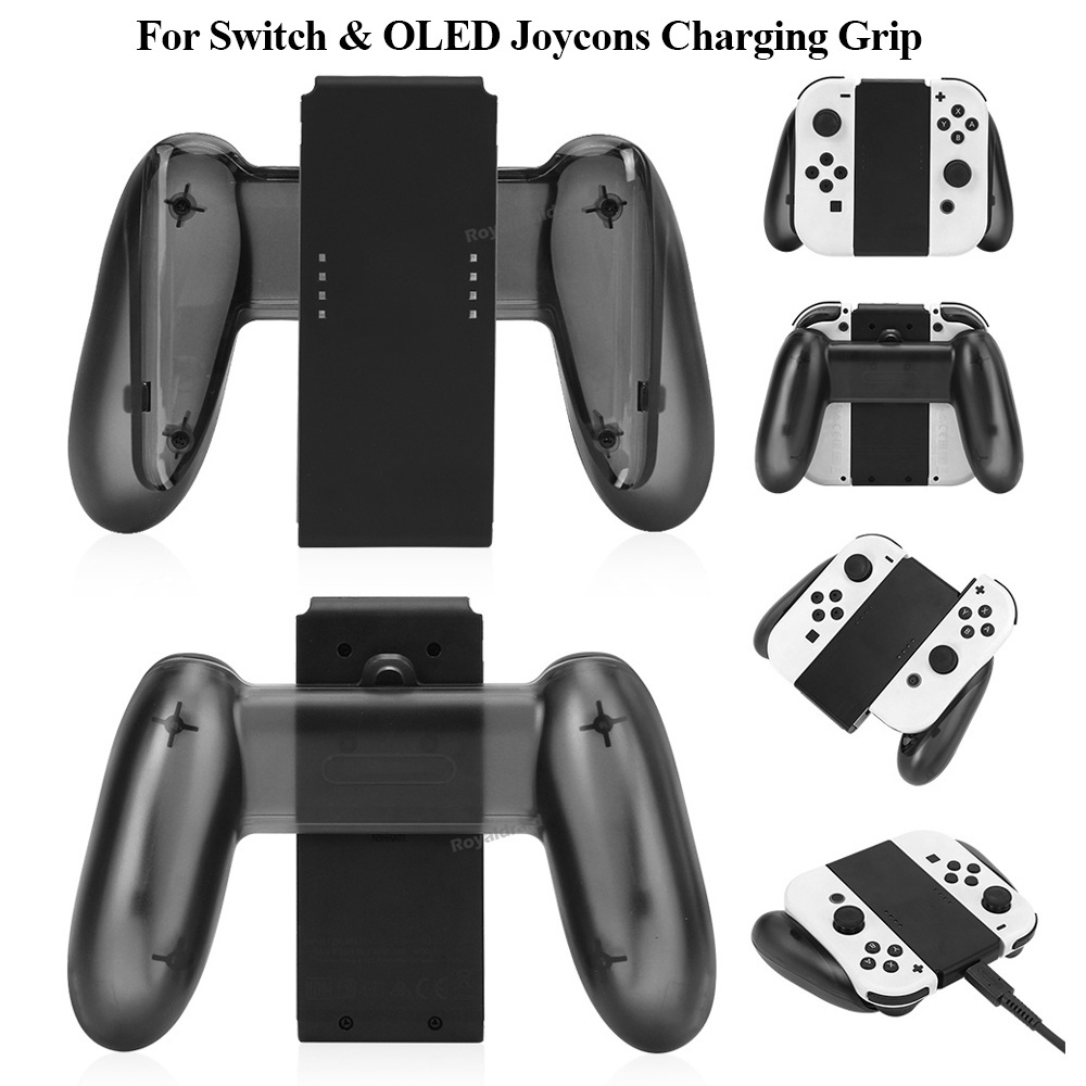 New Game Controller Charging Dock Grip Left & Right Gamepad Charger Stand For Nintend Switch/OLED Joycons Handle With USB Cable