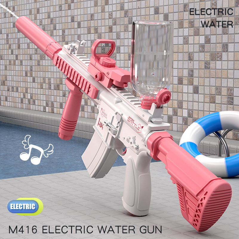 Unisex M416 Electronic Safe Toy Water Gun Plastic Material for Kids' Water-Based Play in the Toy Gun Genre