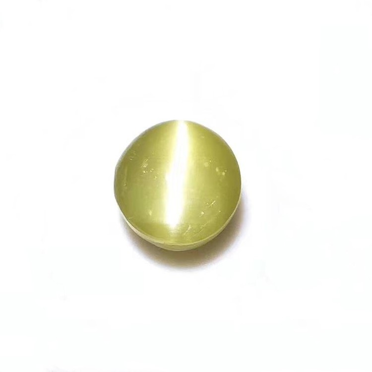 rare precious gemstone wholesale for jewelry making GGTL 8.48ct apple green natural chrysoberyl cat's eye loose stone