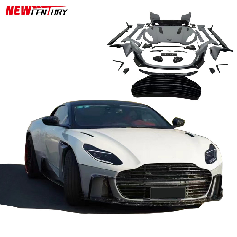 Carbon fiber body kit hood front and rear bumper skirt for Aston Martin DB11