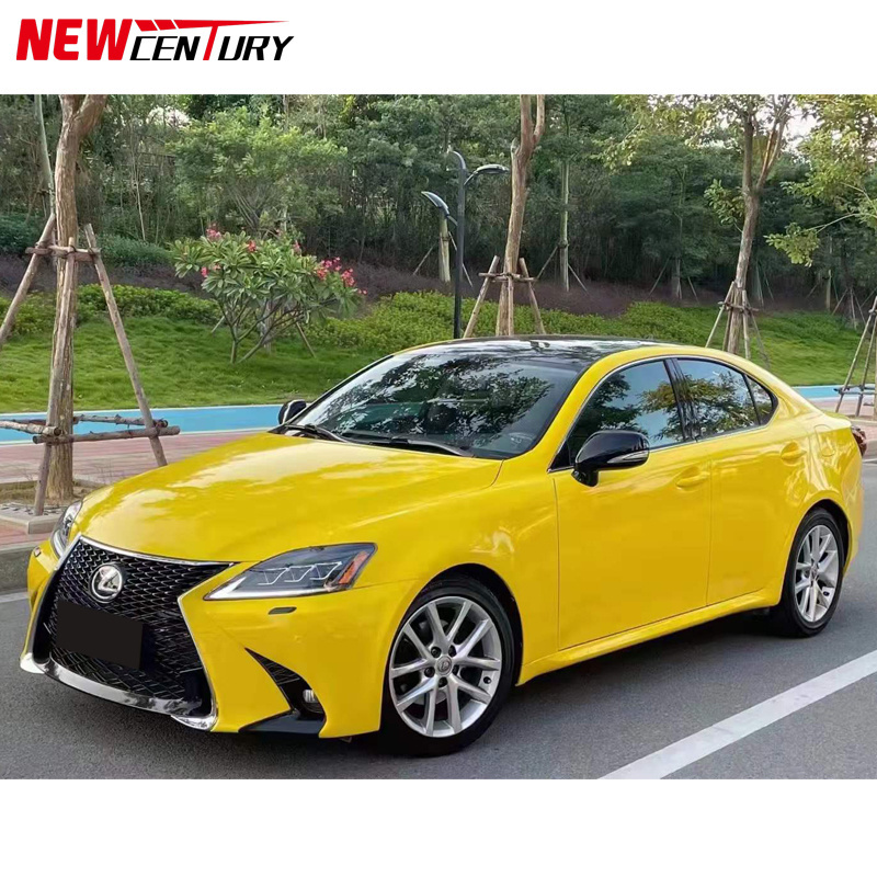 For 2006-2012 Lexus is250 300 upgraded to GS style front bumper medium mesh carbon fiber front lip