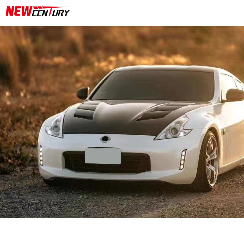 Suitable for Nissan 370Z modified carbon fiber perforated hood, special engine compartment protection cover for automobiles