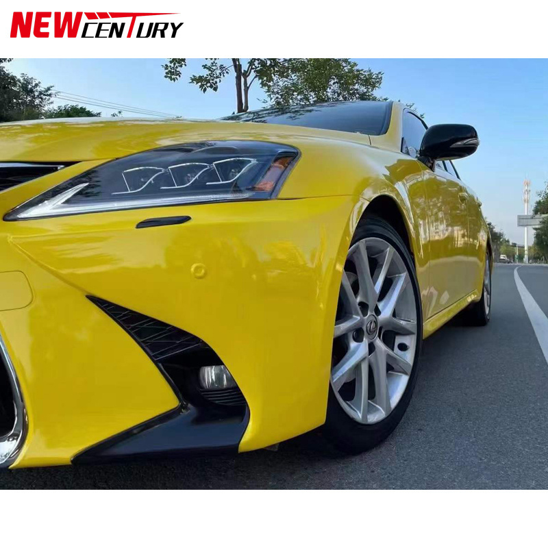 For 2006-2012 Lexus is250 300 upgraded to GS style front bumper medium mesh carbon fiber front lip