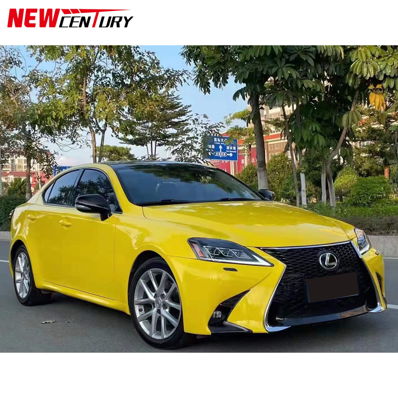 For 2006-2012 Lexus is250 300 upgraded to GS style front bumper medium mesh carbon fiber front lip