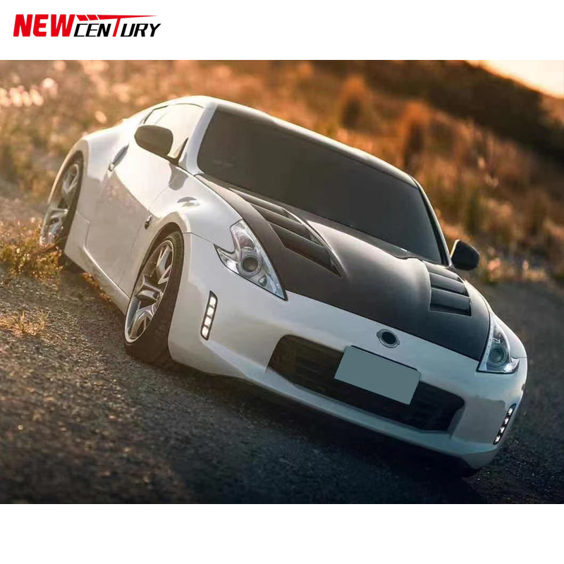 Suitable for Nissan 370Z modified carbon fiber perforated hood, special engine compartment protection cover for automobiles