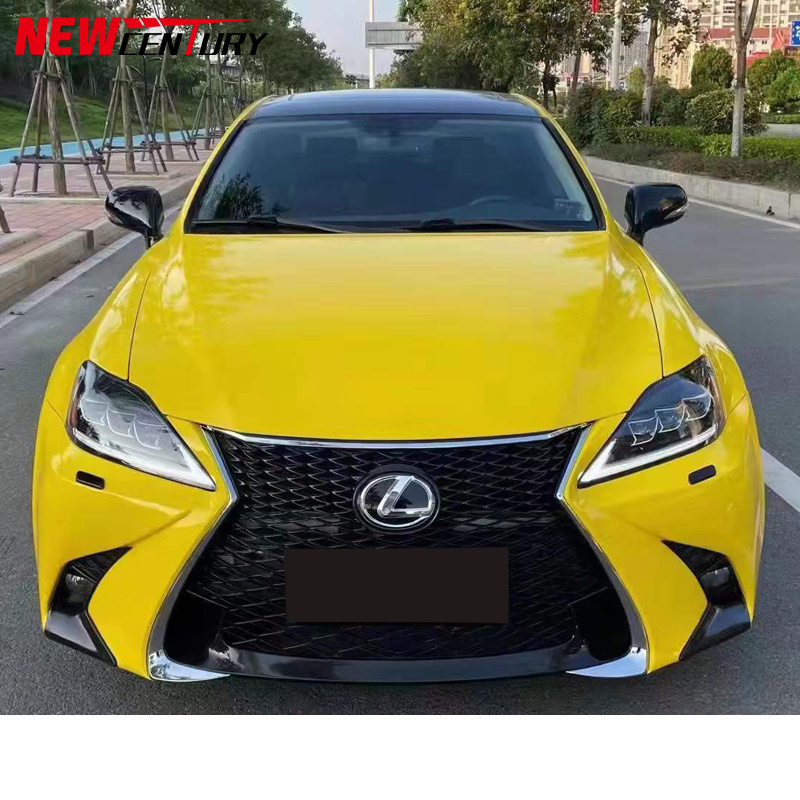 For 2006-2012 Lexus is250 300 upgraded to GS style front bumper medium mesh carbon fiber front lip