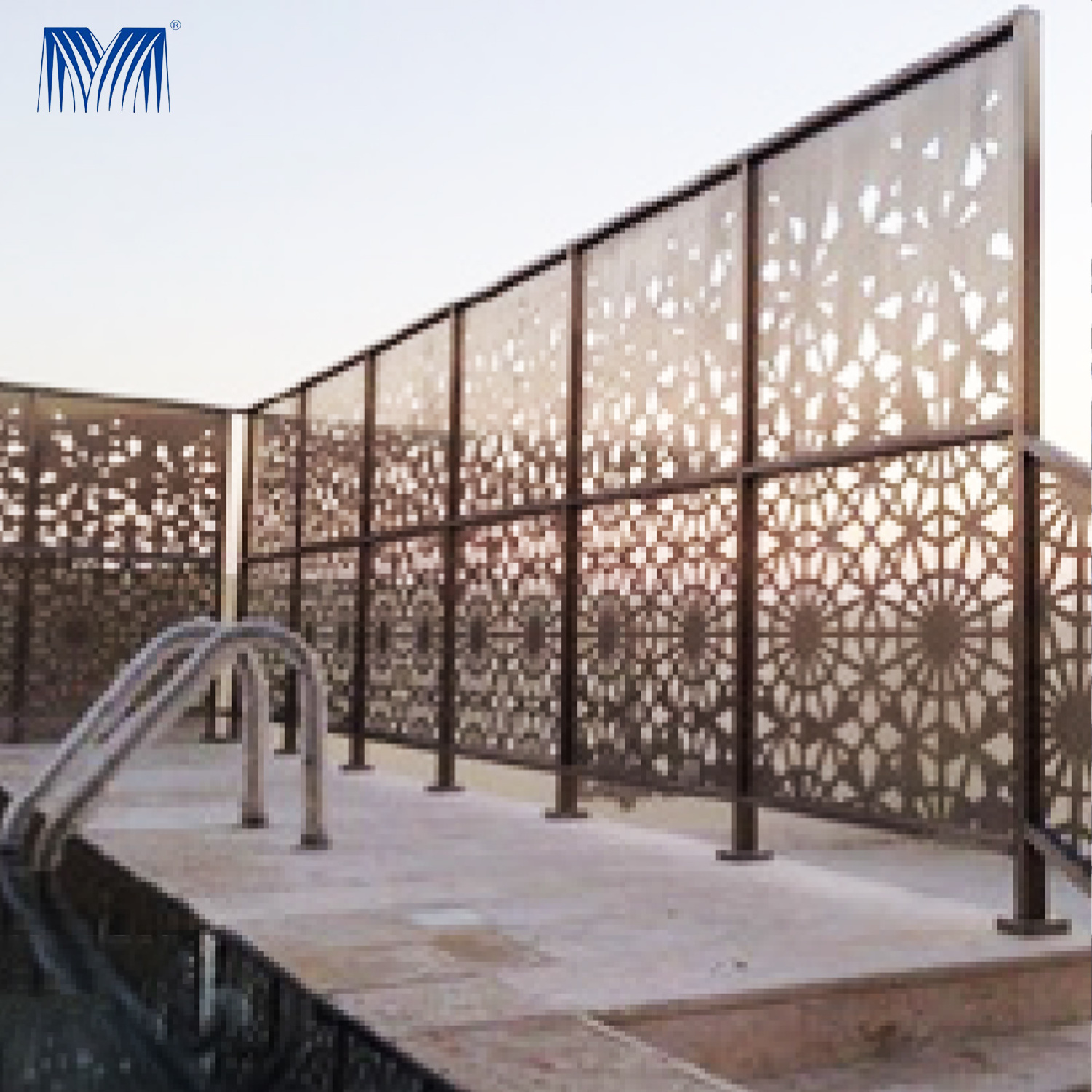 Fancy china stainless steel safety garden 6x8 3d colorbond iron panels for sale material outdoor used pool fencing