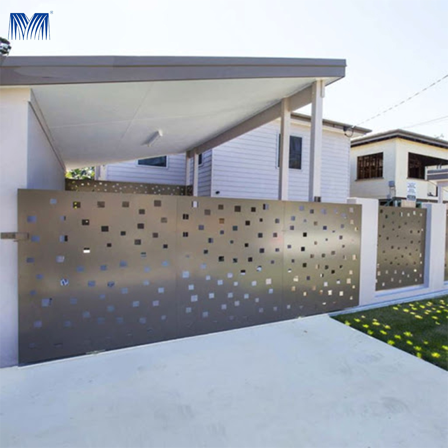 Latch white vinyl laser cut garden fence metal disinfection compound gold corten steel for house sheep pvc aluminum outdoor gate