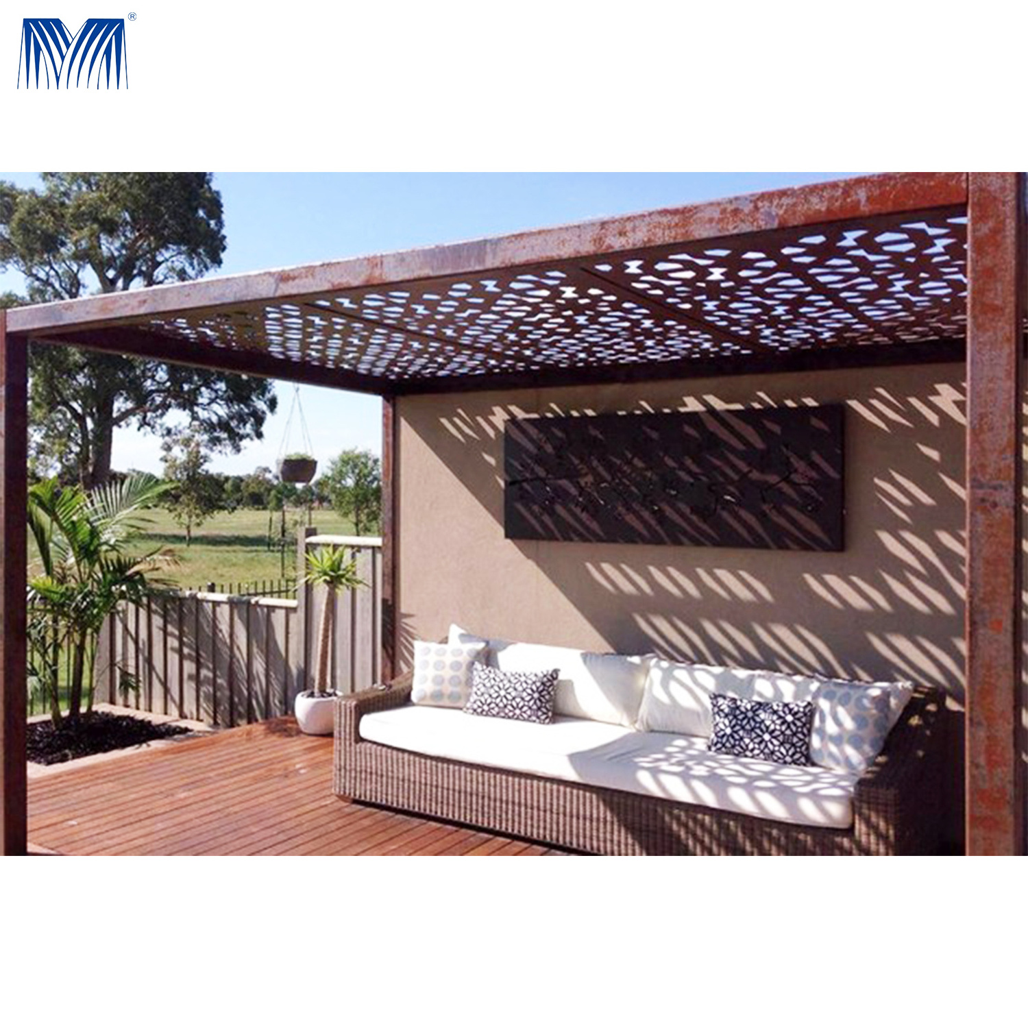 5x5 4x4 strong wind resistant waterproof gazebo motorised outdoor modern aluminium louvre roof bioclimatic pergola for sunshade