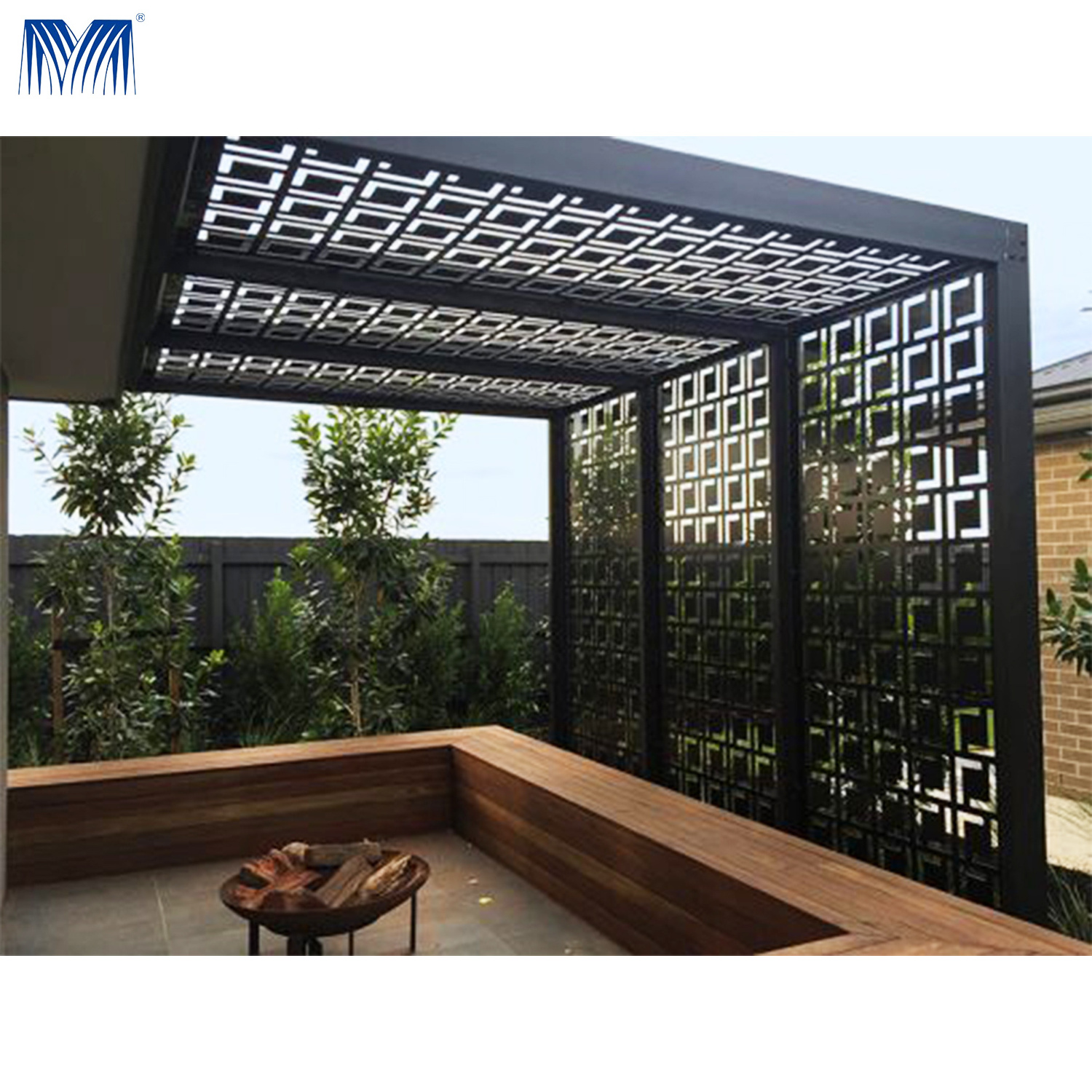 5x5 4x4 strong wind resistant waterproof gazebo motorised outdoor modern aluminium louvre roof bioclimatic pergola for sunshade