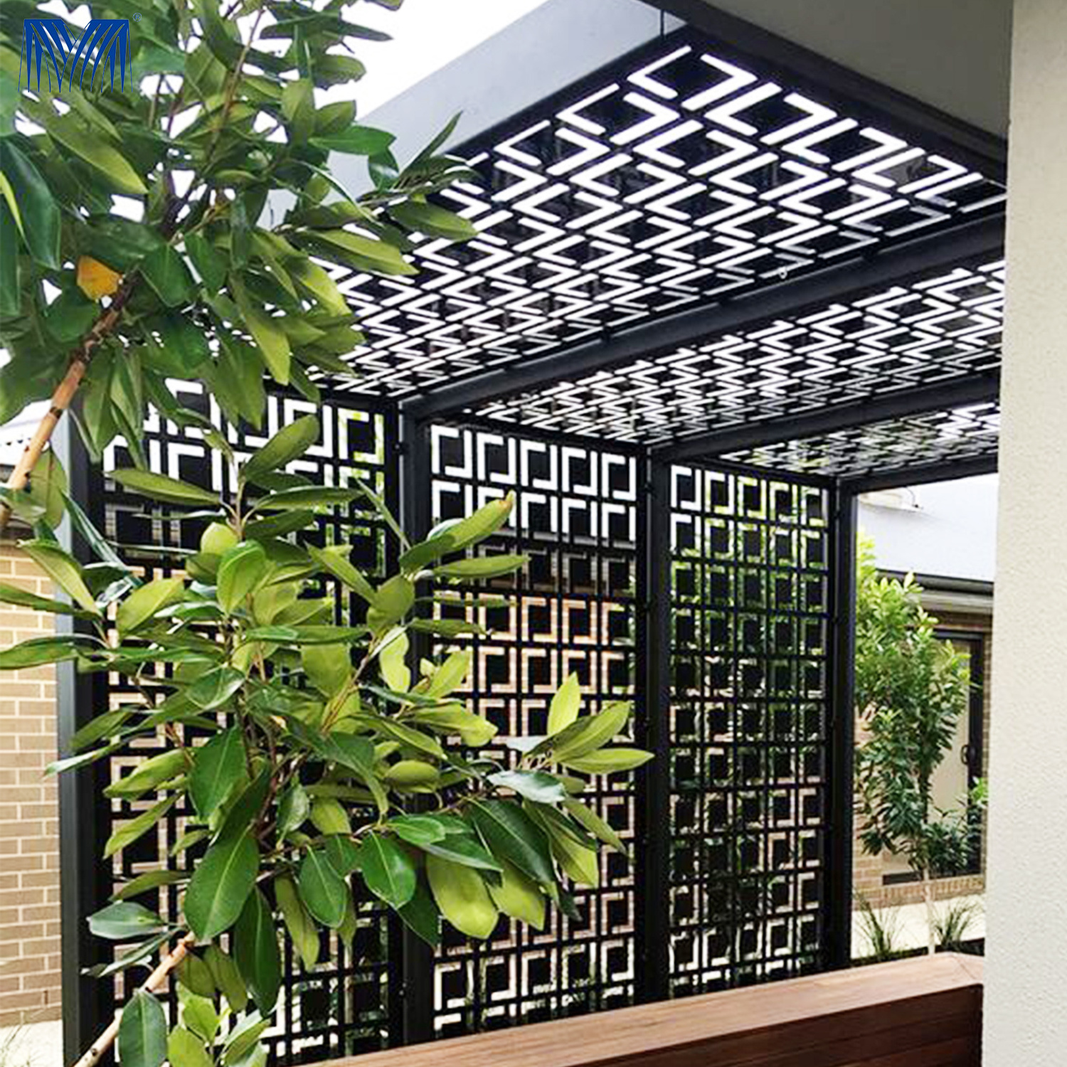 Ready to ship with retractable canopy metal patio pergola 4x4 tubes for 4m aluminium hard top waterproof garden gazebo 2x4