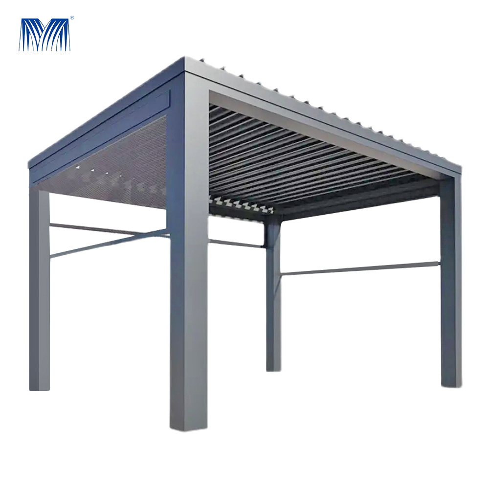 Garden hardtop attached pergola 10x12 4x3 modern aluminium louvre motorised outdoor used sale sliding roof spa floor for gazebo