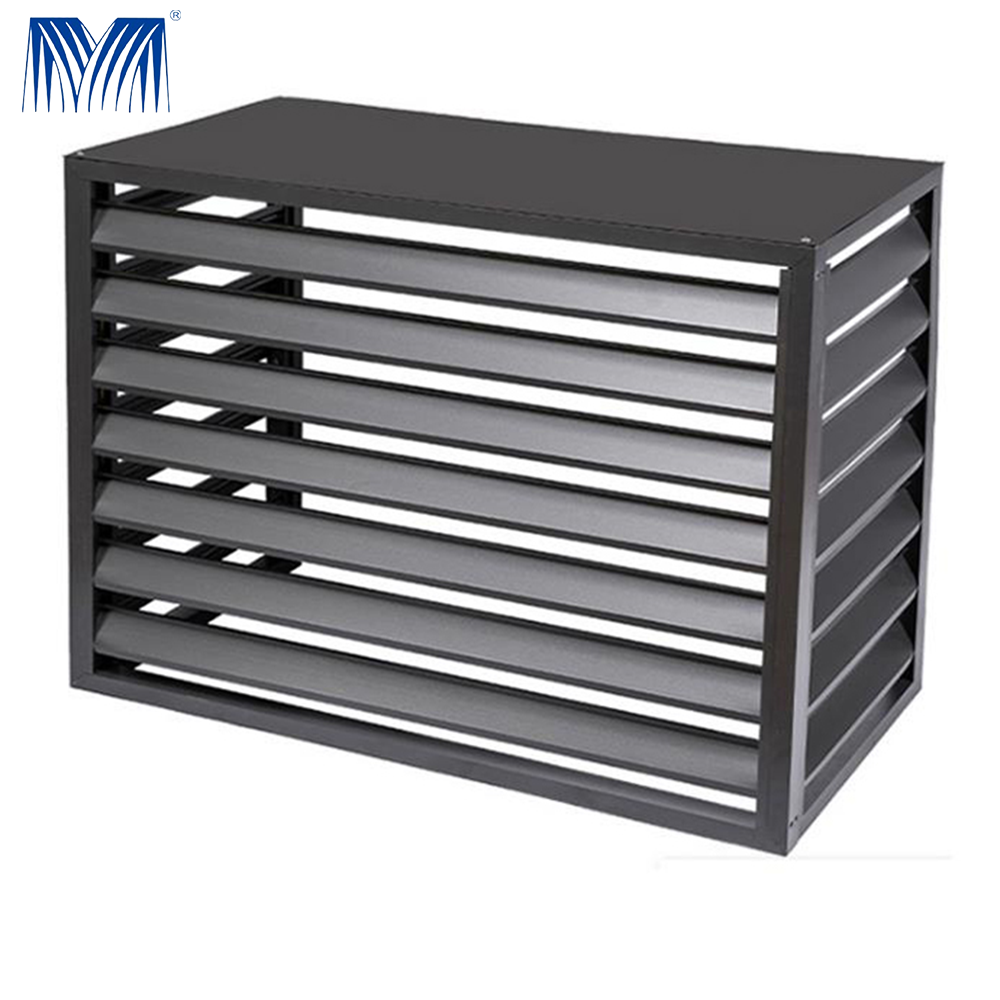 Deco pipe wall aluminium outdoor unit ptac vent shutter window square height airconditioning cover air conditioner in wood