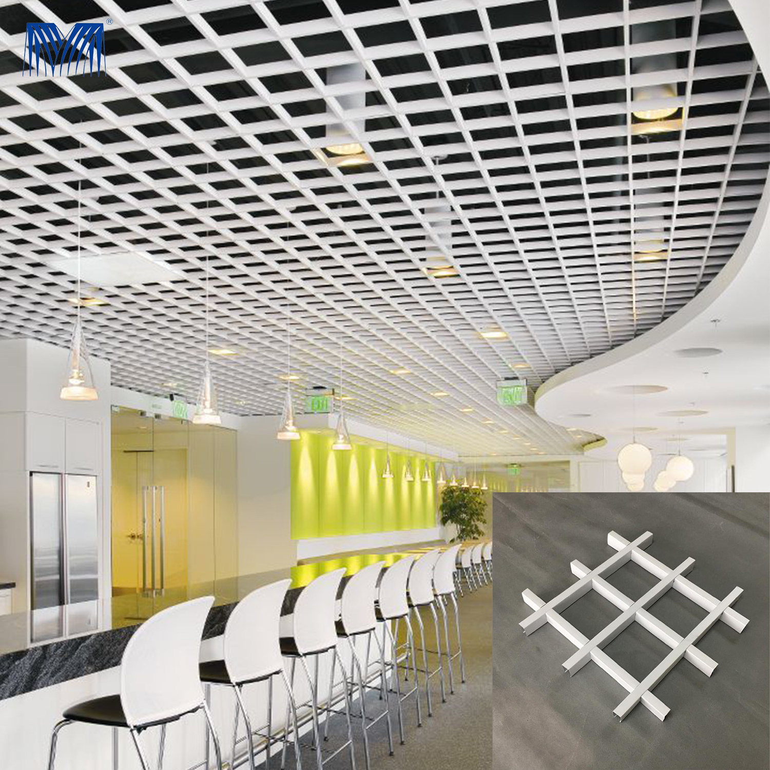 Black acoustic system decorative tee suspended aluminum gridwall metal grid clip panel tiles t bar ceil ceiling grid components