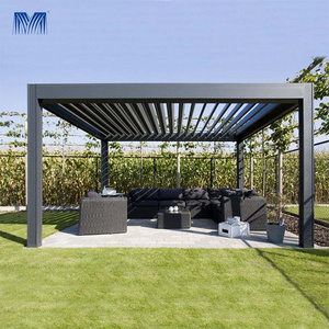 Do it yourself 4x3 aluminium retractable wooden poland gazebo poland retractil bioclimatic kit wpc wood pergola gazebo 4x4