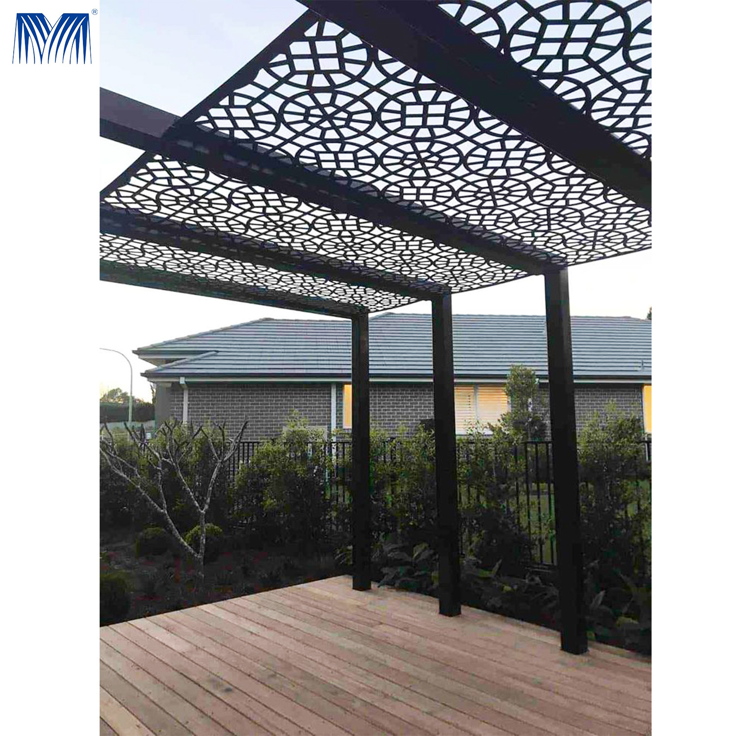 Motorized louver outdoor roof pergola waterproof with louvers and gazebos outdoor aluminum wood look retractable pergola