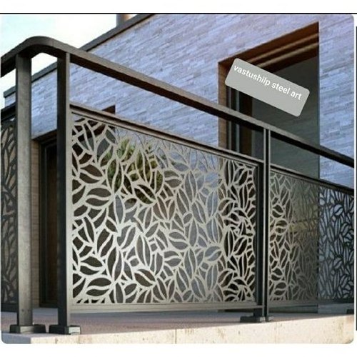 Balustrades and aluminum handrail metal baluster modern fence indoor ms parapet square pipe design cement balcony railing height