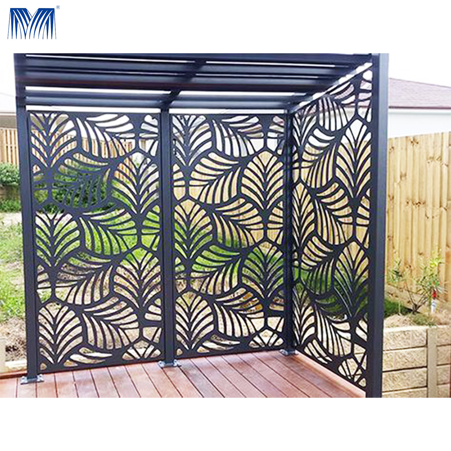 Used  aluminium slat decorative villa vynl fencing fences and gates for houses composite outdoor metal panel fence