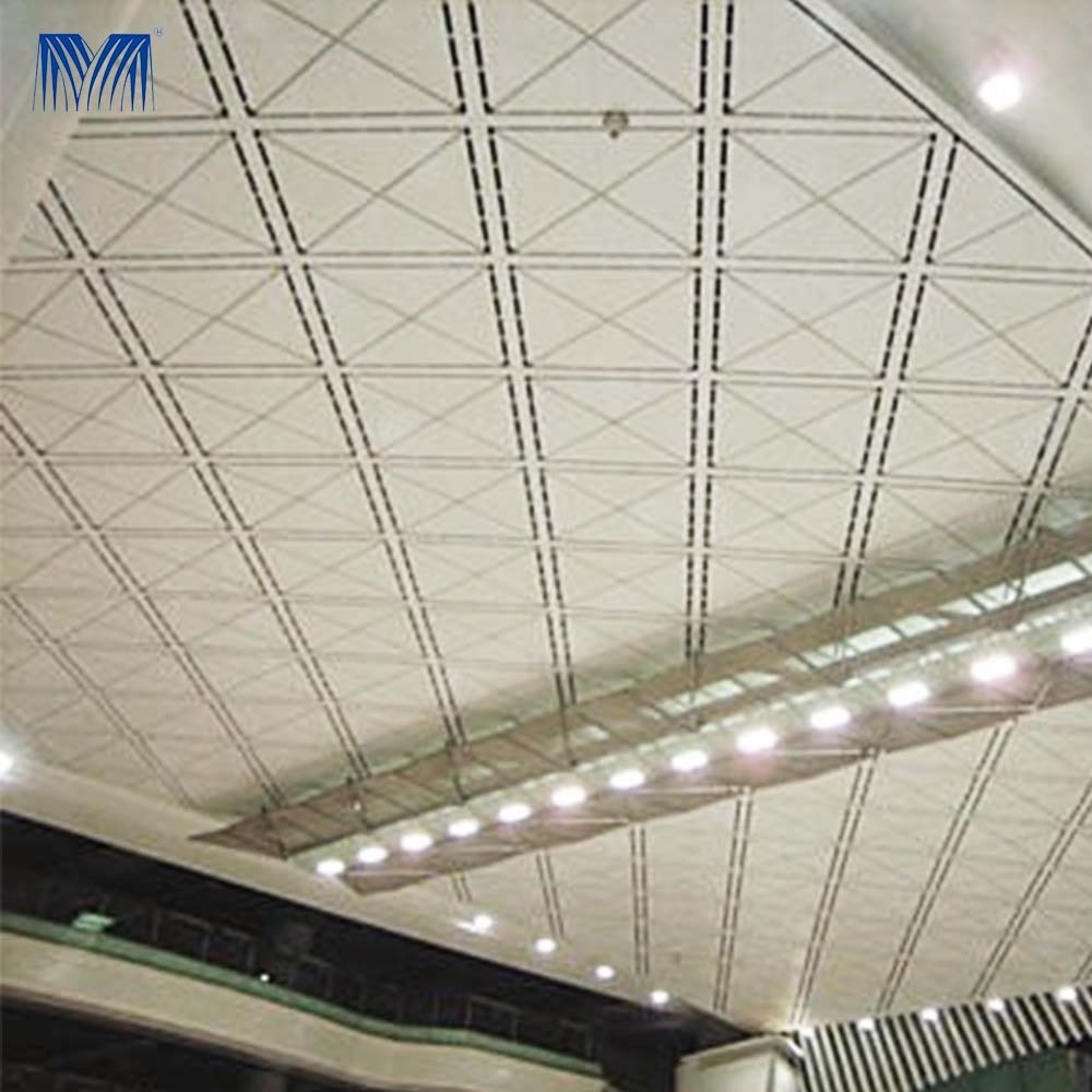 Light integrated gusset industrial house false hook in honeycomb decoration home building material panels grid aluminum ceiling