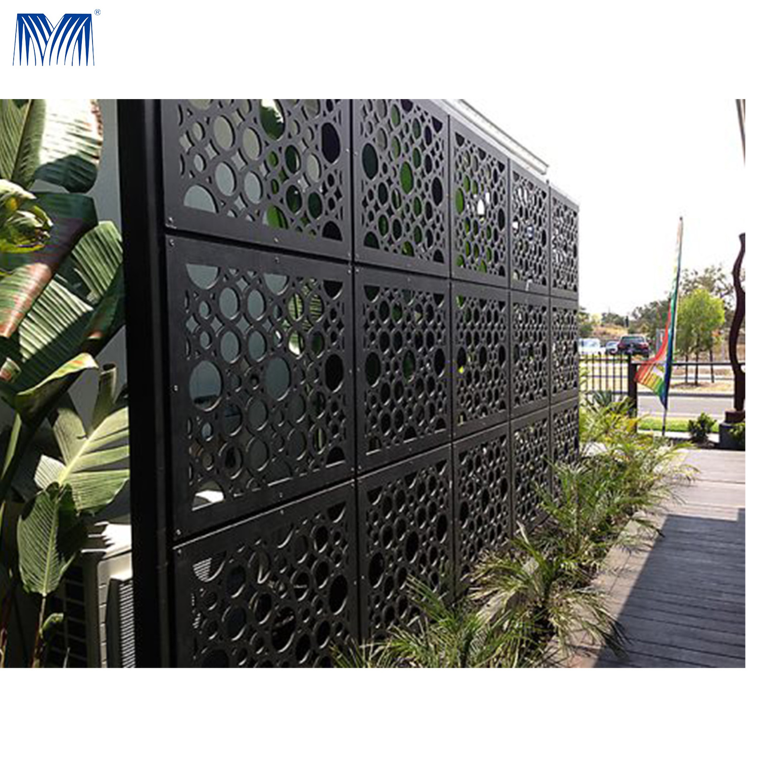 Used  aluminium slat decorative villa vynl fencing fences and gates for houses composite outdoor metal panel fence