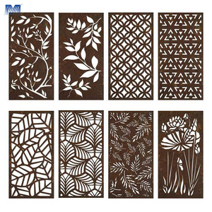 Partition decorative metal dividers panel outdoor wall interior metal decor partition laser cut garden screen