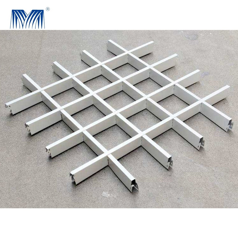 Baffle clip suspension system mesh wall paneling tile exhaust decorative wood ceiling t-grid gridwall aluminium metal grid panel