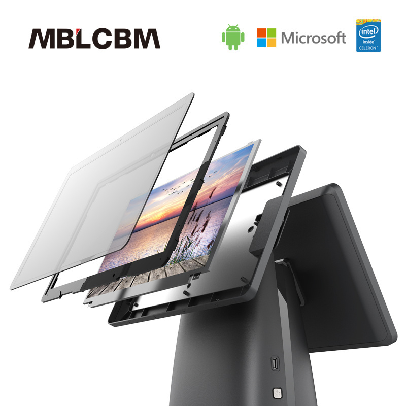 15 inch android pos all in one pos devices android portable pos all in one with printer for android