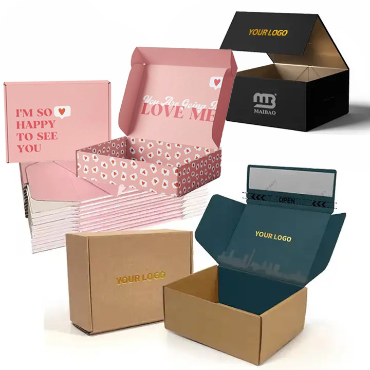 Custom Logo Print Jewelry Shipping Boxes Zipper Tear Strip Magnetic Luxury Gift Paper For Wigs Hair Extension Beauty Packaging