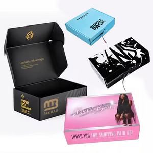 Custom Logo Print Jewelry Shipping Boxes Zipper Tear Strip Magnetic Luxury Gift Paper For Wigs Hair Extension Beauty Packaging