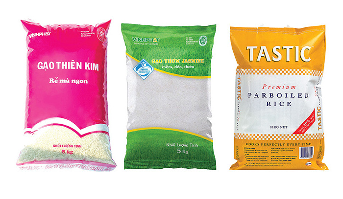 Design Thai Basmati Bopp Empty PP Laminated Plastic 1kg 5kg Rice Cooking Bags For Rice Packaging Flour wheat