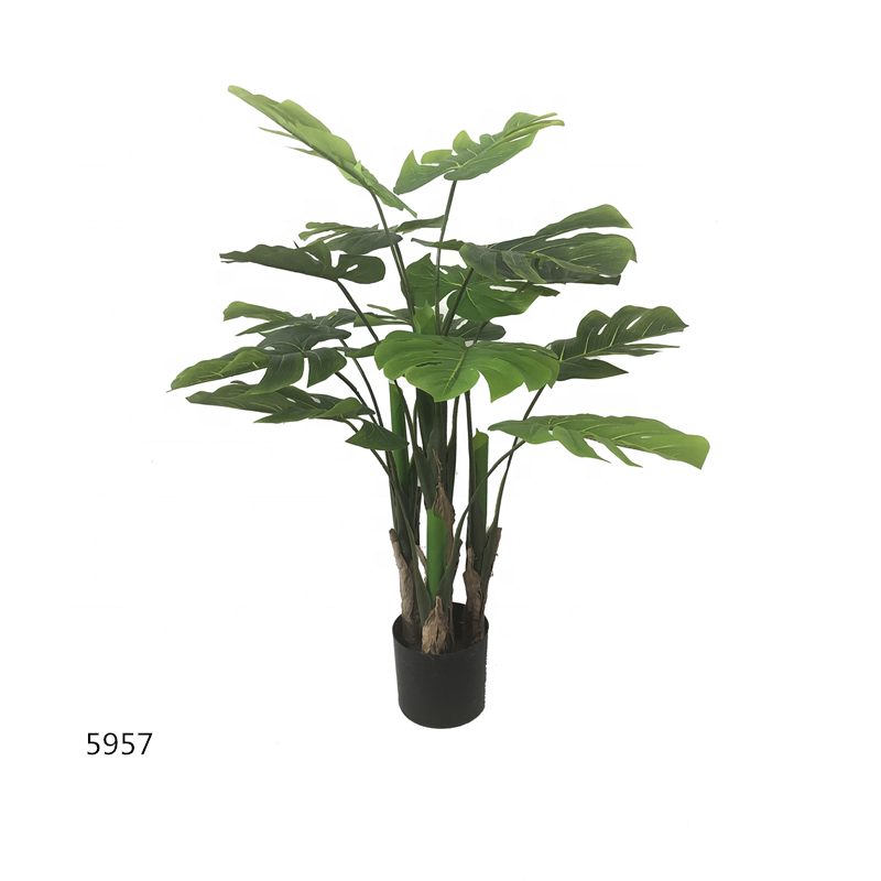 125CM Wholesale monstera artificial tropical bonsai plant tree