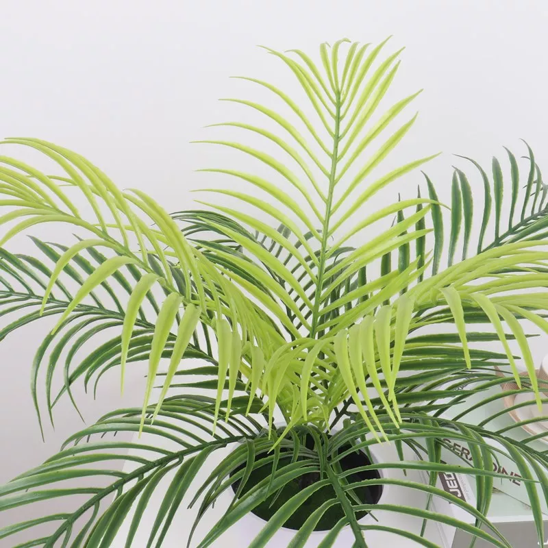 Artificial Cycas Plant Leaves Green Palm Leaf For Wall Decoration