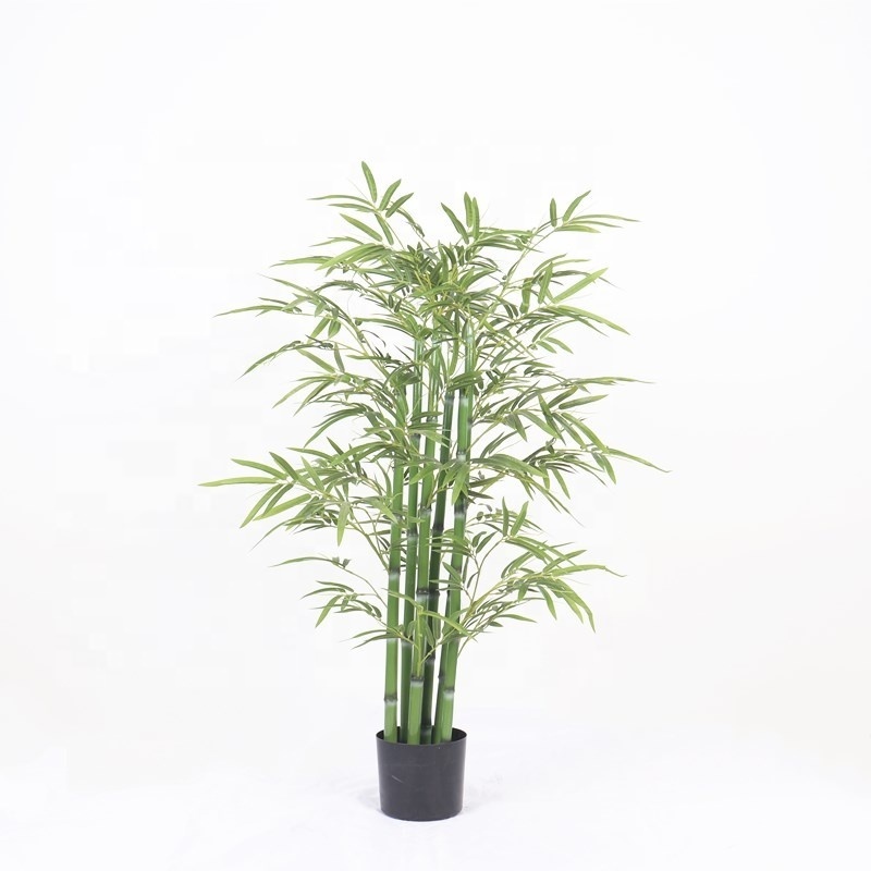 130cm Home Plastic Nearly Nature Touch Artificial Silk Fabric bamboo Indoor tree plant 7350