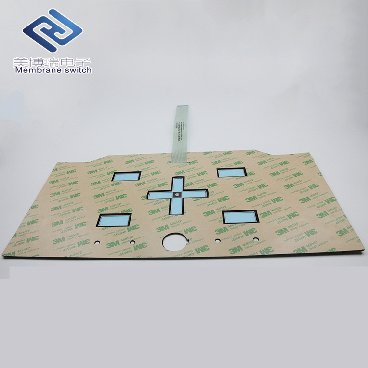 Custom CNC Membrane Keypad Push Button Membrane Switch with 3M Adhesive for Industrial Controller