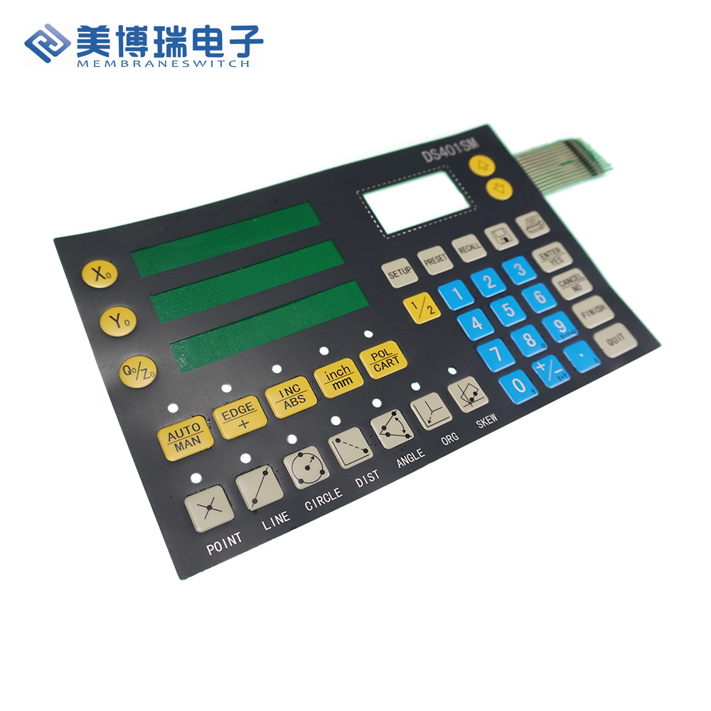 Top selling custom membrane switch panel led waterproof foil keyboard