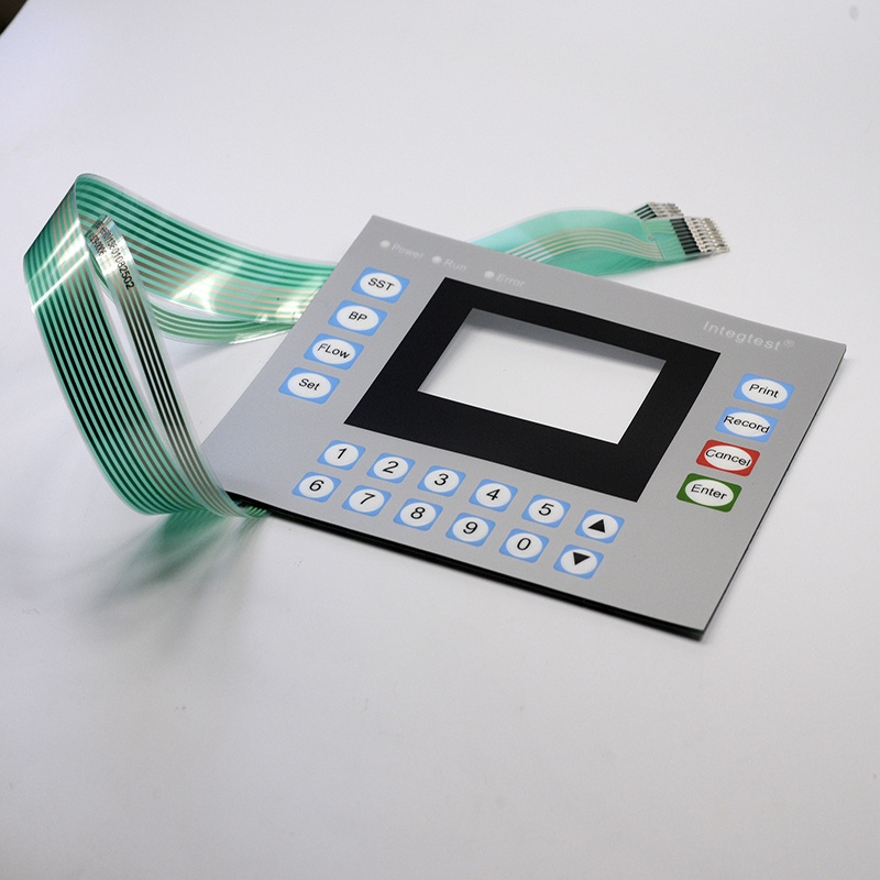 China professional factory membrane switch keypad with digital printing overlay membrane display