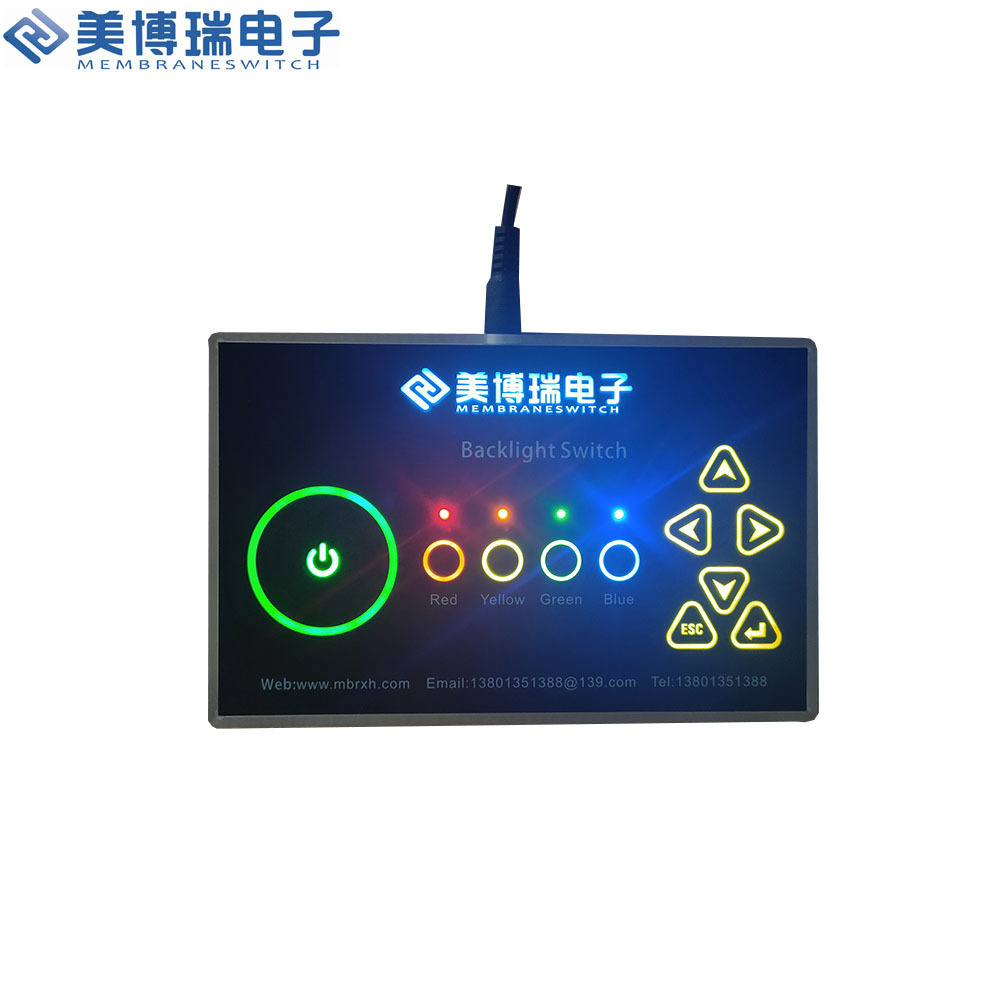 Top selling custom membrane switch panel led waterproof foil keyboard