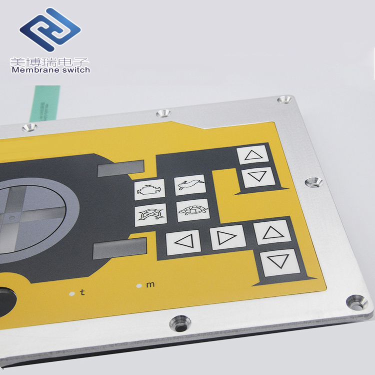 Custom CNC Membrane Keypad Push Button Membrane Switch with 3M Adhesive for Industrial Controller