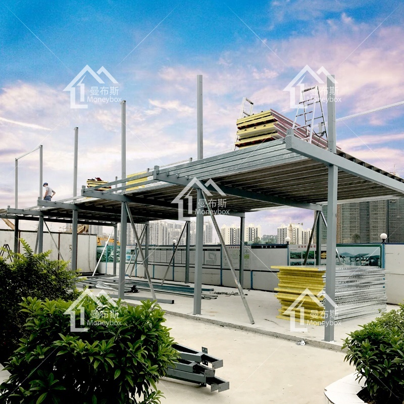 Outdoor Waterproof Small Size Single Slope Roof Carport Open Prefab Steel Frame Carport