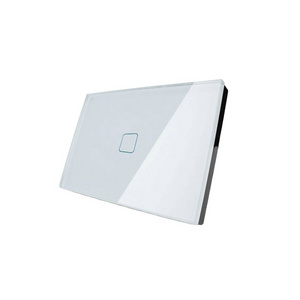 US Standard wifi/app Remote Control Glass Panel Light Touch Switch One Gang One Way Capacitive Wall Touch Switch Module