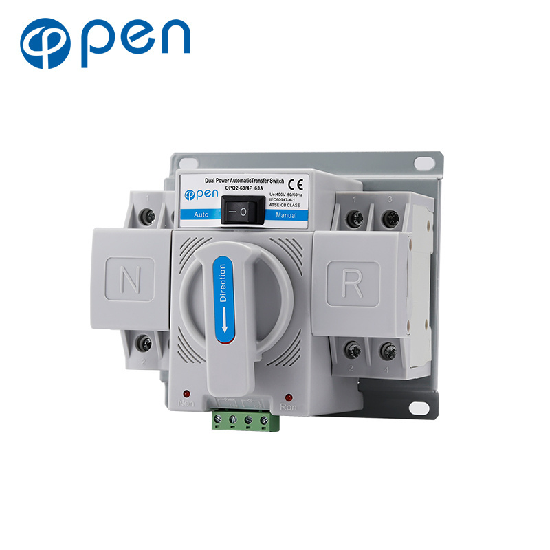 Open Electric 63A Automatic generator  4P transfer ATS automatic transfer switch for solar power with CE