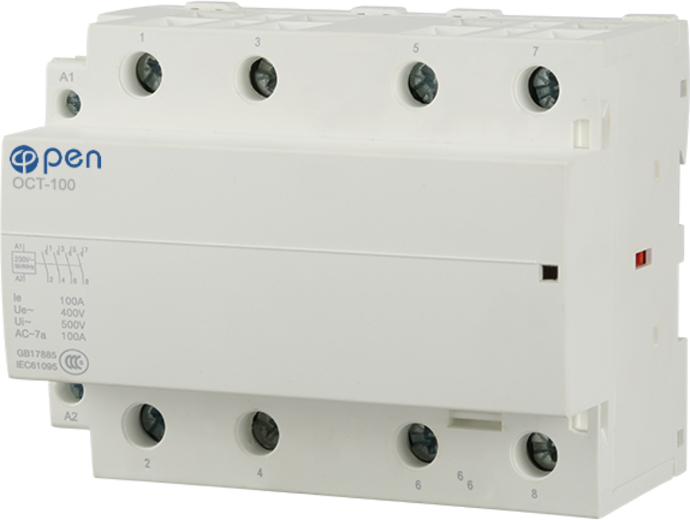 Open Electric OCT Modular DIN Rail 220V 48V 100A 63A 40A  20A  NC NO  Automatic Manual AC DC Contactor