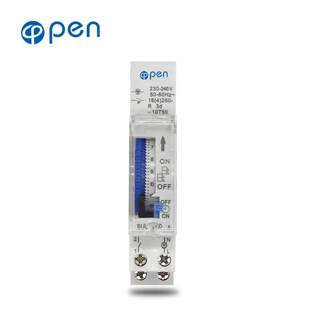 Open Electric 180A 230-240 VAC / 110VAC Mechanical Day Timer Power Reserve 100 Hours Din-rail 24 Hour Analogue Time Switches