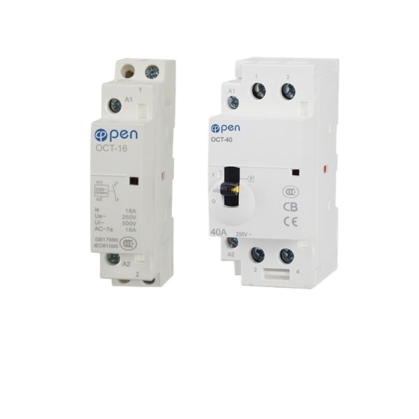 Open Electric OCT Modular DIN Rail 220V 48V 100A 63A 40A  20A  NC NO  Automatic Manual AC DC Contactor