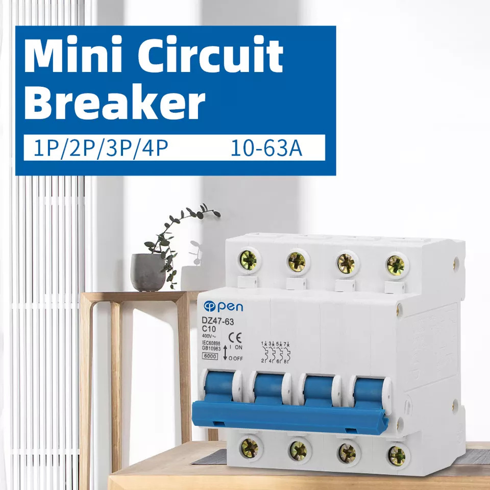 1A 2A 4A 6A 10A 16A 20A 25A 32A 40A 50A 63A 8KA AC Miniature circuit breakers mcb Mini circuit breaker