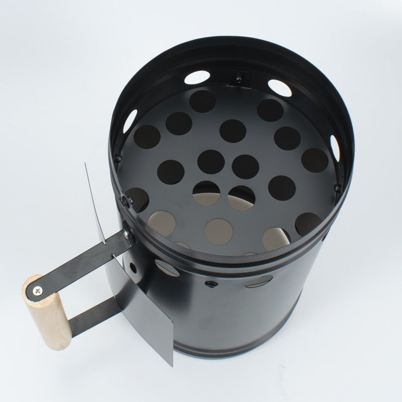 Bbq charcoal fire starters portable camping charcoal starter outdoor charcoal chimney starter barrel for grills fire lighter