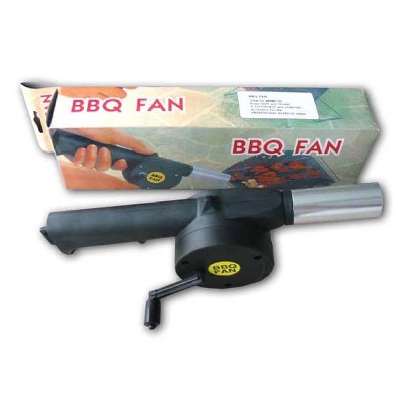 Hand Crank BBQ Fan Portable Barbecue Air Blower with Manual Handle  for Outdoor Charcoal Grilling Camping Hiking Picnic